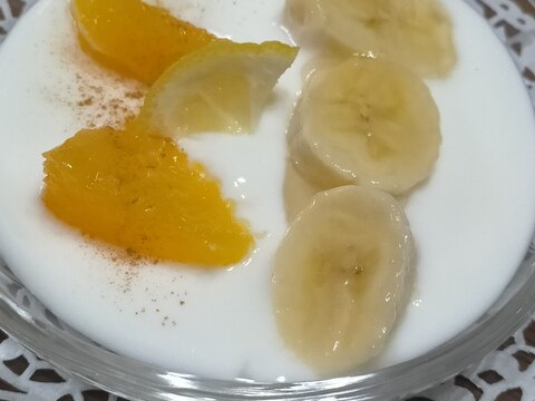 ネーブルオレンジ＊バナナのハニーレモンヨーグルト♪